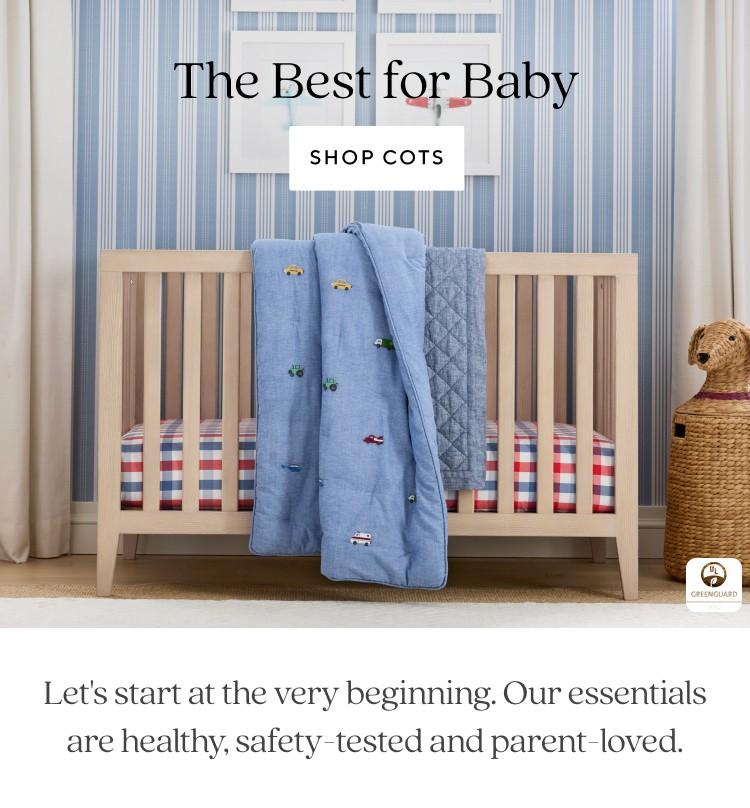 Shop GREENGUARD Gold Certified Cots for your baby's nursery